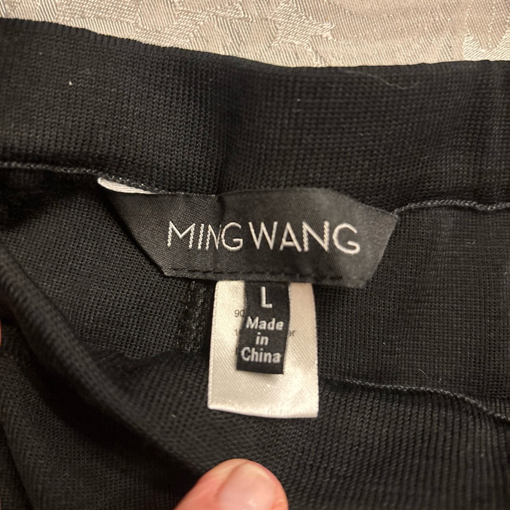 Ming Wang Black Straight Leg Pants